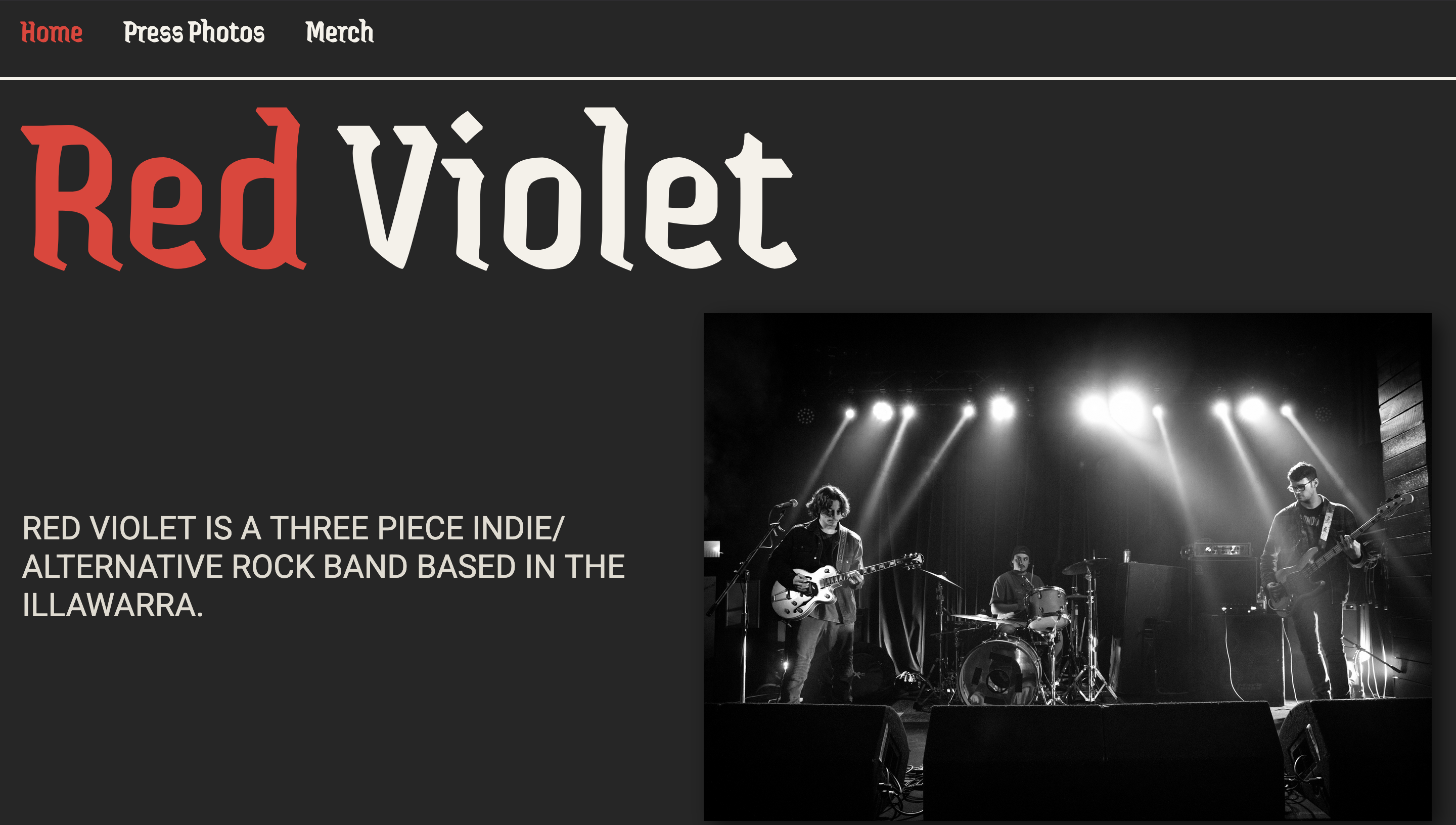 Screenshot of Red Violet Website